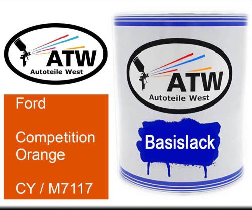 Ford, Competition Orange, CY / M7117: 1L Lackdose, von ATW Autoteile West.